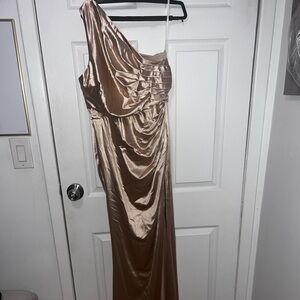 Gold floor length dress